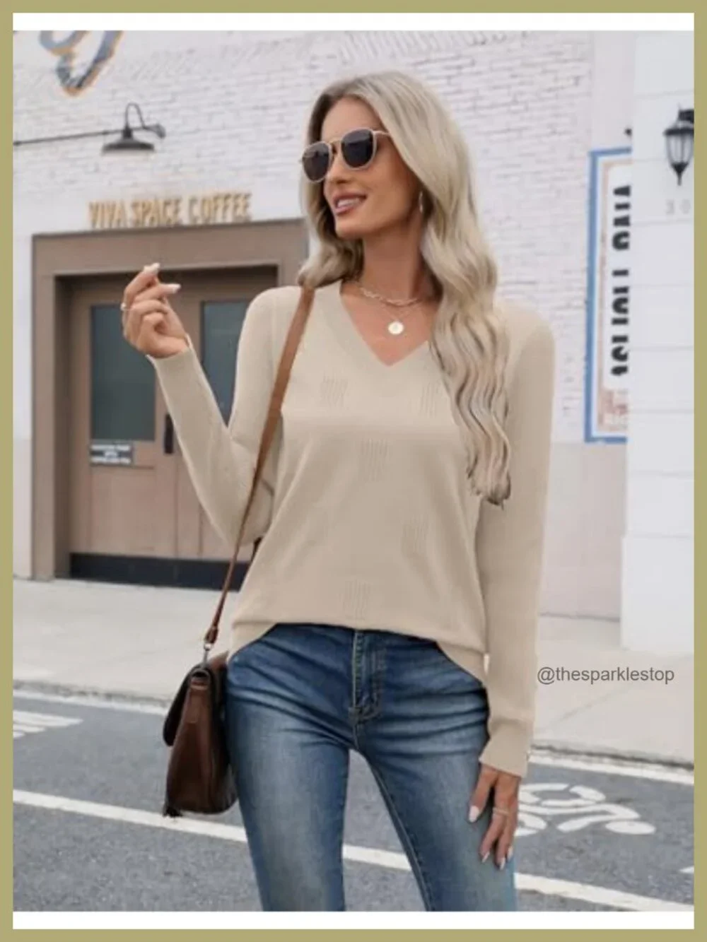 Women's V Neck Sweater Long Sleeve Knit Pullover Ribbed Top Button Cuff Work